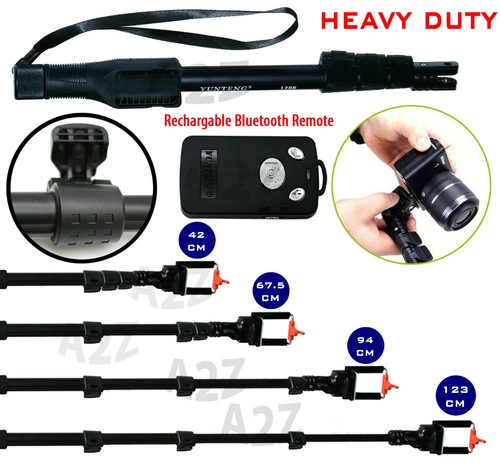 iPhone 15 Pro Max Selfie Stick Heavy Duty Monopod + Bluetooth Wireless Remote - Picture 11 of 13