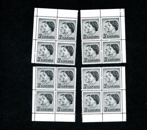 LOT 97187 MINT NH 374 M/S CORNERS  ROYAL VISIT QUEEN ELIZABETH 11 PRINCE PHILIP