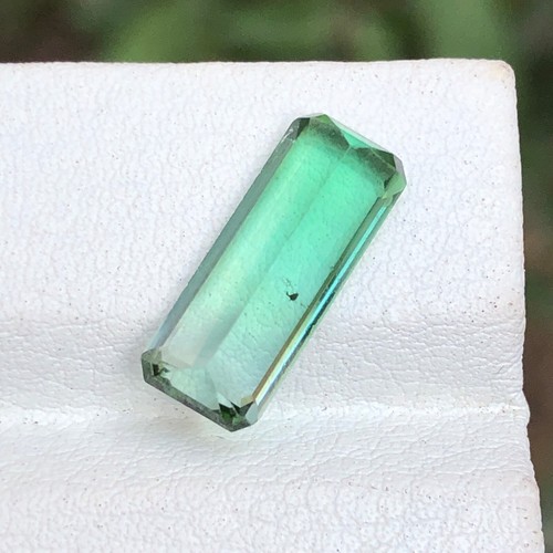 2,85 ct Smaragdschliff Top Qualität selten grünlich neon blau bicolor Turmalin Edelstein - Bild 5 von 12