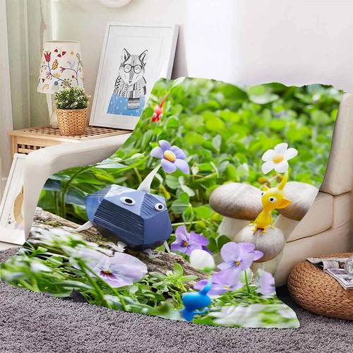 Blanket Sofa Pikmins3 Microfiber Bedding Warm Knee Bed Fleece Blankets quilt - Picture 5 of 24