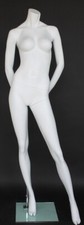 5 ft 8 in Headless Female Mannequin Torso Form Leg Matte White STW106-WT New!