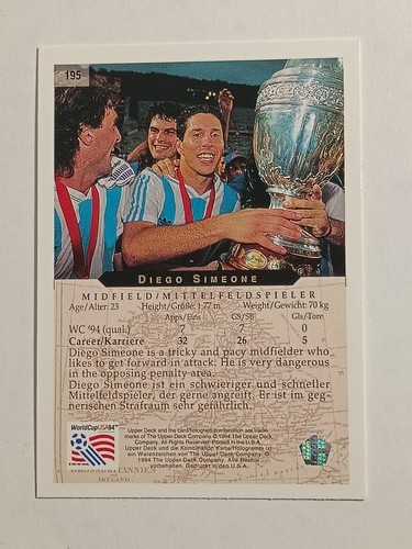 Upper Deck World Cup USA 94 Cards 1 to 250 - Picture 379 of 489