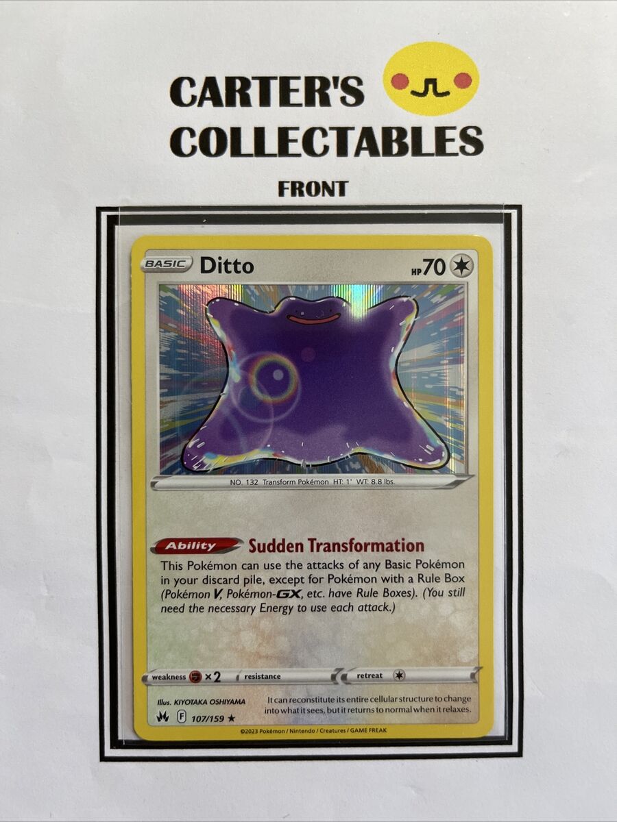 Pokemon DITTO 107/159 - Crown Zenith - RARE HOLO - - MINT