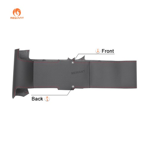Funda de volante MEWANT DIY negra cuero sintético para Chevrolet Corvette 2006-2011 - Imagen 9 de 11