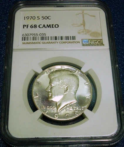 1970-S NGC PF68 CAMEO 50C KENNEDY HALF-DOLLAR #035