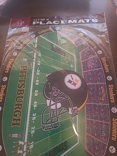Nice NFL Pittsburgh Steelers 4 Pack Placemats. NIP. 00514 - Picture 2 of 3