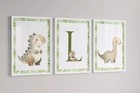 Set Of 3 Dinosaur  Bedroom Prints,  T Rex  Child’s Bedroom  Print ,a4 Unframed
