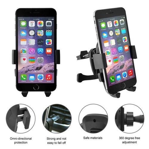 Car Phone Holder Mount Vent Grip Lock System 360° Rotation For iPhone Samsung - Picture 6 of 10
