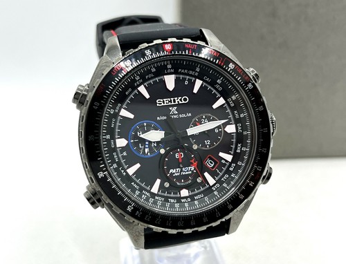 Auth SEIKO Prospex Limited Edition Patriots Jet Team Solar Wristwatch 8B92-0AM0  - Picture 4 of 12