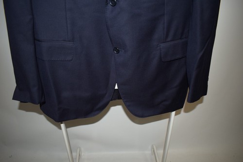 BOGGI MILANO Super 120S' Navy 2-Button Textured Wool Blazer Pants Suits Size 54 - Picture 5 of 23
