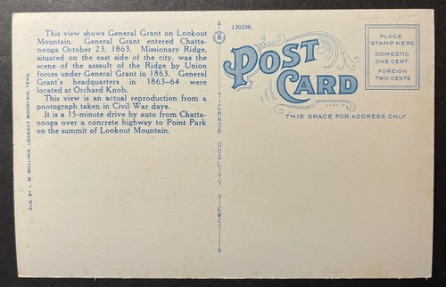 Gen Grant en Lookout Mountain en 1863 Lookout Mountain Tennessee borde blanco - Imagen 2 de 2
