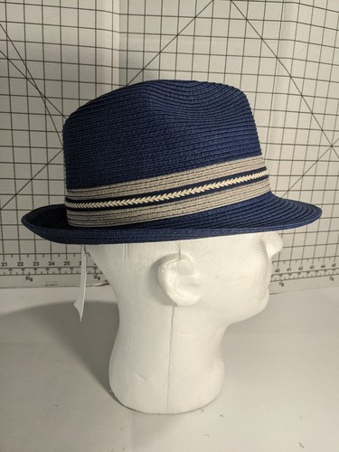 NEW- Size S/M - Cremieux Casual Panama Hat - Paper Material - Navy MSRP: $40 - Picture 4 of 6