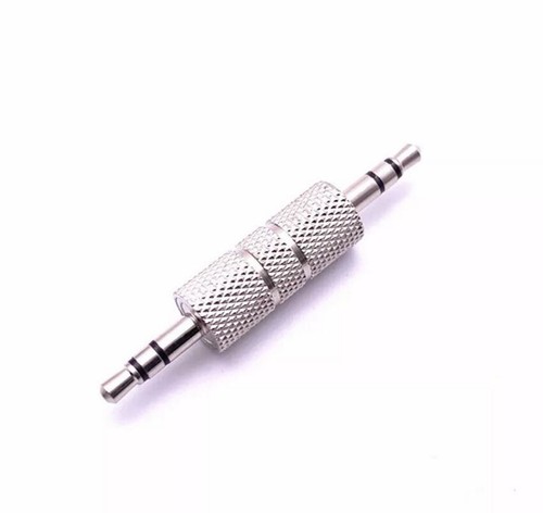Metal Silver 3.5mm Male to Male Stereo Audio Adapter Earphone Audio Headphone - Picture 5 of 5