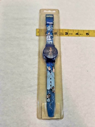 Vintage Disney Cinderella Hologram Digital Blue Plastic Watch NEW ~ Ships FREE