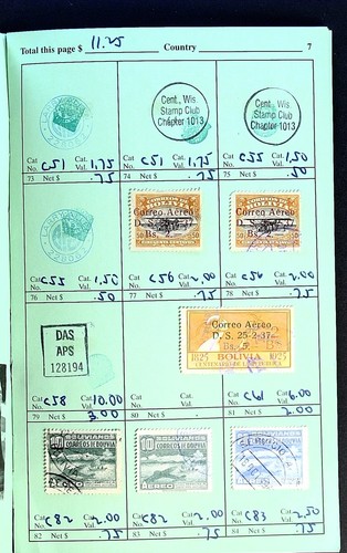 LSS Bolivia & Chile APS Circuit Book 550+ Stamps Unique Collection - Picture 8 of 24