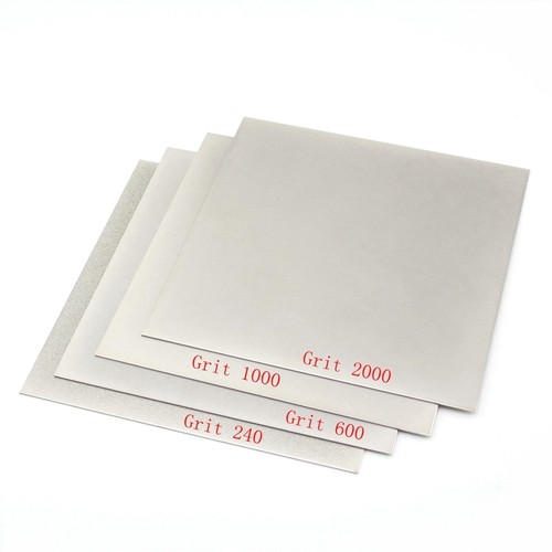 6" Grit 240 600 1000 Square Sheet Flat Diamond Stone Sharpeners Lapidary Tools - Picture 3 of 15