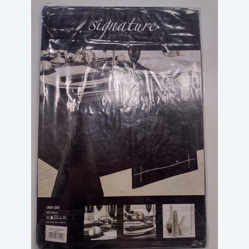 100% Polyester Black Solid Pattern Table Runner 33 cm x 183 cm - Picture 6 of 6
