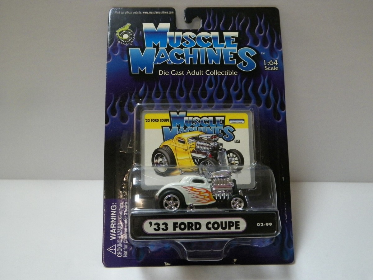 ミニカー MUSCLE MACHINES'33 FORD COUPE 1/18 Muscle Machines '33 Ford Coupe Yellow Brand New In Box 1:18