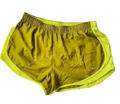 Nike Women's Dri-Fit Tempo Running Shorts Cyber Green Shorts 831558-389 Sz XXL