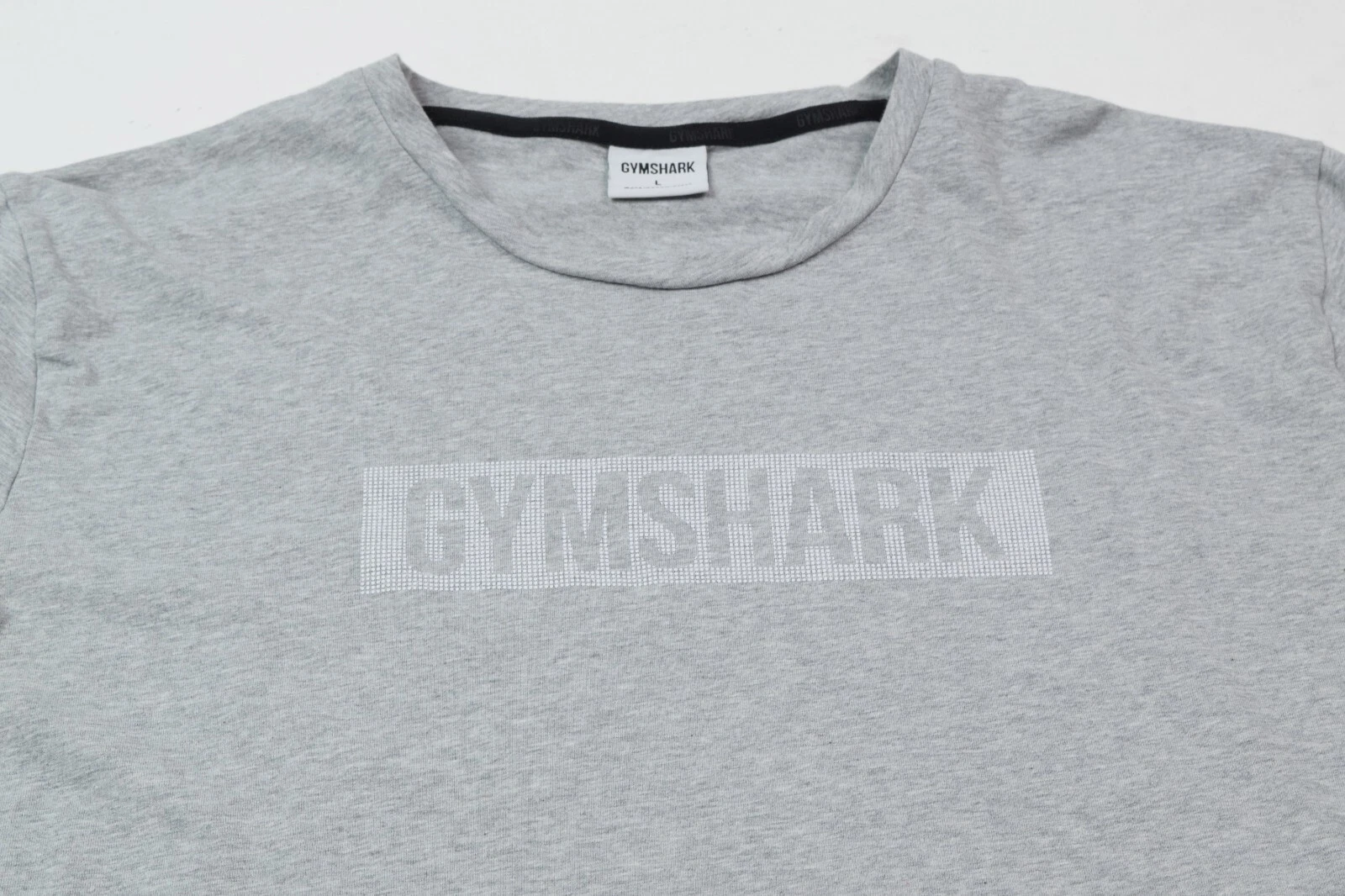 gymshark logo long sleeve crew neck slim fit gym shirt