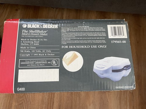 NEW VINTAGE '93 BLACK & DECKER THE SHELL BAKER MEAL & DESSERT MAKER MODEL G400 - Picture 9 of 10