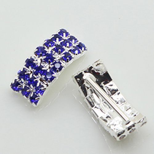 10Pcs Arched Rhinestone Buckles 20mm Diamond Buttons DIY Wedding Ribbon Slider - Picture 16 of 22