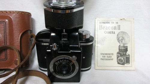 CÁMARA BEACON II VINTAGE AÑOS 50 con flash y bombilla y manual - Imagen 2 de 7