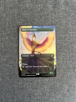 Birds Of Paradise - Borderless Anime Foil - MTG - NM Birds Of Paradise - Borderless Anime Foil - MTG - NM