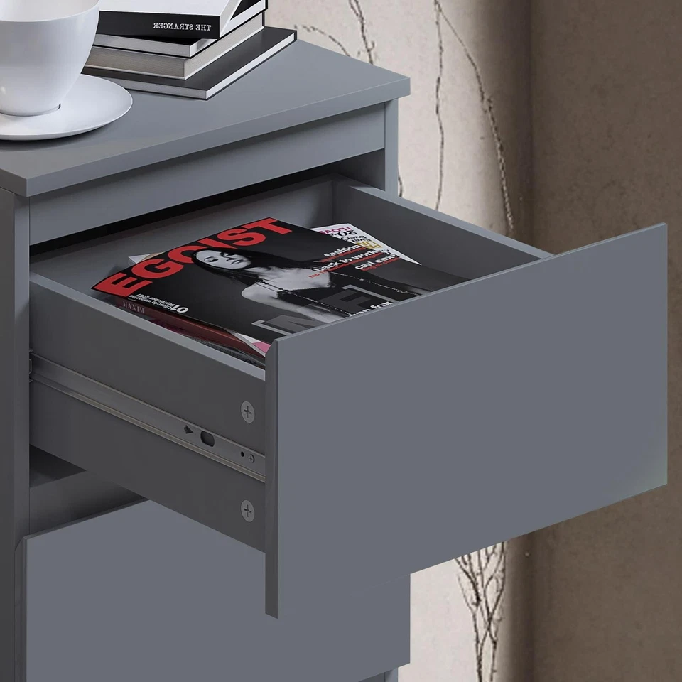 2/3/4/6/7/8 Chest Of Drawers Gloss Front Matt Frame Bedroom Storage Furniture. - Image 2 of 4