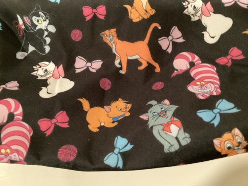 Cheshire Aristocat Figaro Cats Tote Bag Travel Beach Carry-on Print Black Disney - Picture 9 of 9