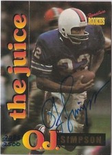 1995 Signature Rookies - OJ Simpson AUTOGRAPH - 2285 of 2500 - The Naked Gun