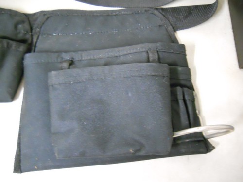 McGuire Nicholas Workwear Black Canvas Tool Belt Multi Pocket Adjustable 2DM-724 - Picture 4 of 6