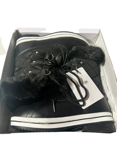 DREAM PAIRS Kids Winter Boots – Black Mid Calf Snow Boots Size 3 Little Kid - Picture 8 of 8