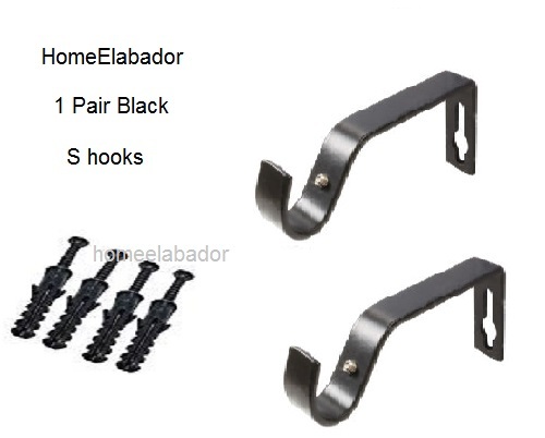 Heavy Duty Curtain Rod Holders Pole Bracket Rail Support Set of 2 Strong Bracket - Picture 9 of 26