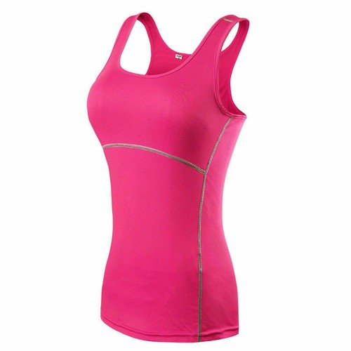 T-shirt canotta donna allenamento atletico corsa yoga compressione elasticizzata asciugatura rapida - Foto 14 di 47