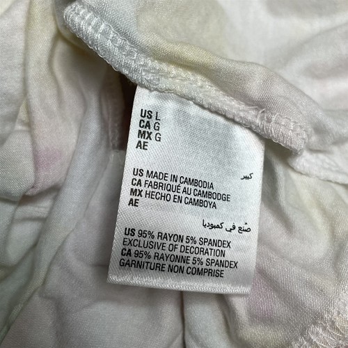 INC Robe Womens Large Wrap Robe Lace Trim 3/4 Sleeve Soft Stretch Tie Dye - Picture 5 of 6