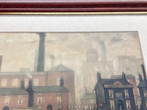 STAMPA INCORNICIATA VINTAGE L.S LOWRY 17 POLLICI X 14 POLLICI - Foto 5 di 10