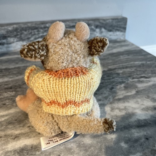 Hug Fun Vintage Cow in Sweater Plush Animal 1999 Ages 3 and Up Collectible Tulip - Picture 6 of 11