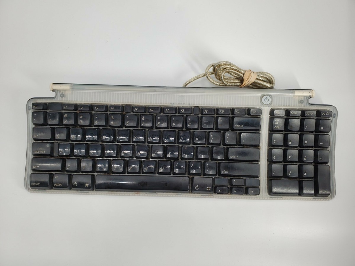 Apple Vintage 1999 Blue Wired USB Keyboard iMac M2452 - Tested