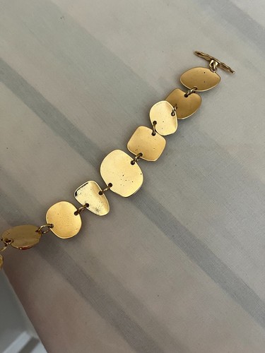 Chunky bracelet, Vintage style bracelet , statement bracelet , gold boho - Picture 5 of 5