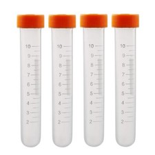 uxcell 10 Pcs 10ml Plastic Centrifuge Tubes with Screw-on Cap Polypropylene G...