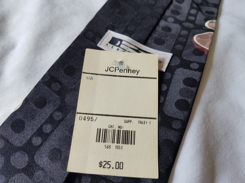 J.T. Beckett Herren Krawatte 100% Seide Abstraktes Design - Bild 3 von 5