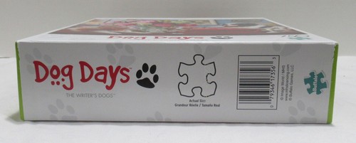Buffalo 750 Piece Jigsaw Puzzle Dog Days THE WRITER'S DOGS King Cavelier puppies - Picture 3 of 5