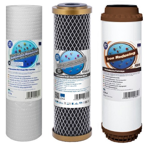 Kit Filtro Declorinatore Depuratore Acqua 3 Stadi 10" e Riduzione Ferro 1/2" - Foto 2 di 4