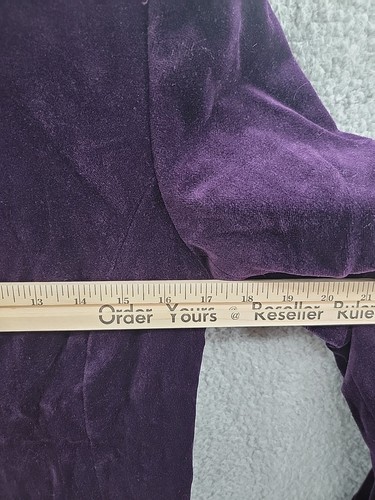 Ann Taylor Purple Velvet Blazer Jacket Size 8 Coat - Picture 7 of 8