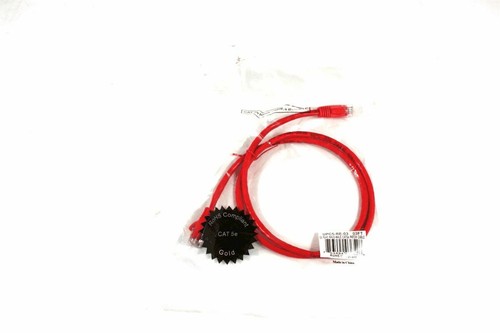 Genuine CAT 5 03'RJ45-RJ45 Patch Cable Red UPC5-RE-03 - Picture 1 of 3
