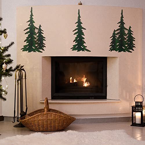 Pine Decoration Pine Metal Wall Art Outdoor Metal Wall Art Tree Wall Art - Picture 6 of 7