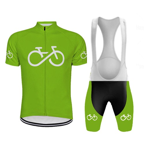 Men's Bike Clothing Full Zip Cycling Jersey and Bib Shorts Padded Set S-5XL - Picture 11 of 21