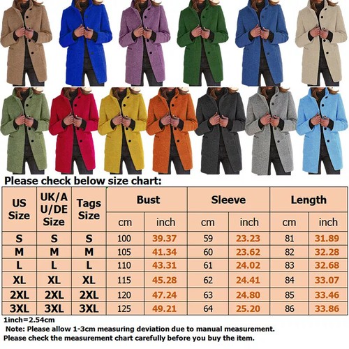 NEU Damen-Trenchcoat Oberbekleidung Damen Winter warme Jacke Mantel ÜBERGRÖSSE UK - Bild 2 von 15