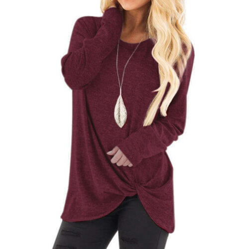 Womens Autumn Long Sleeve Tunic Tops Blouse Ladies Casual Loose T-Shirt Pullover - Bild 5 von 16